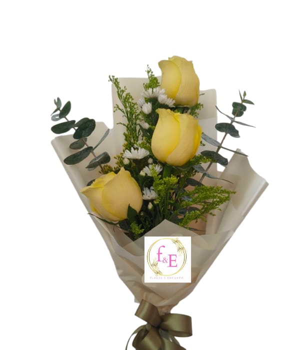 Trío de Luz: Rosas que Irradian Alegría .