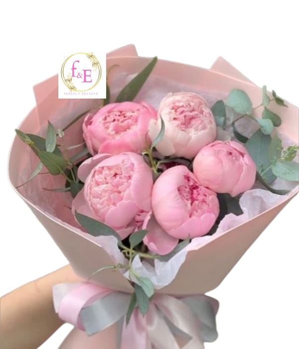 Pureza y Amor en Peonías Rosadas .