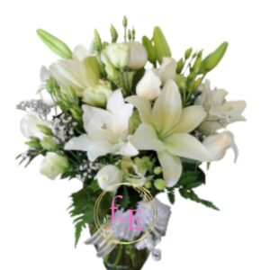 Arreglo en florero Ternura Inmaculada.