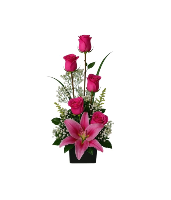 Dúo Floral en Fucsia.