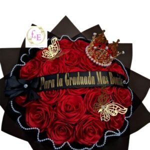 Ramo de Graduación con Rosas Rojas Exclusivo.