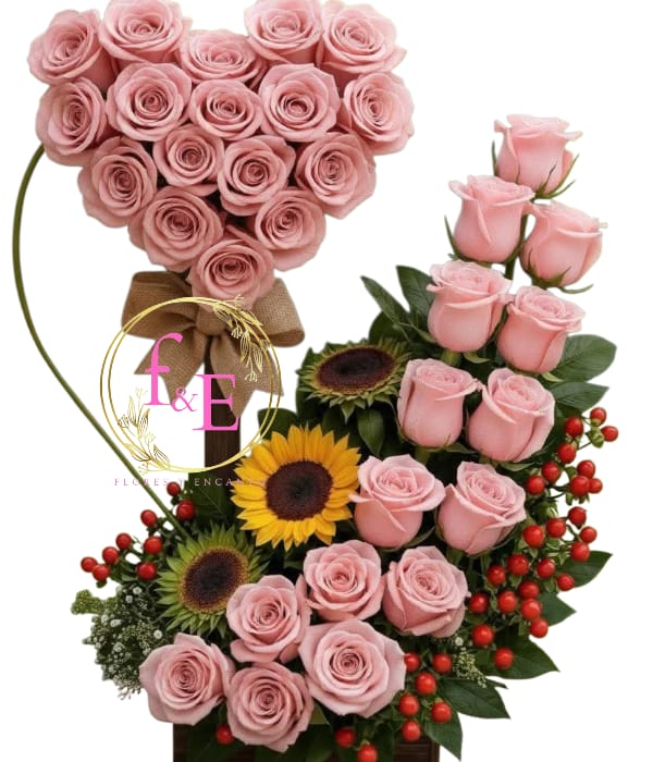 Arreglo: Corazón Sublime de Rosas.