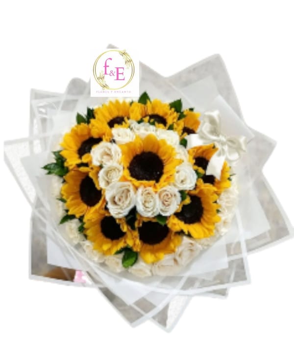 Ramo Armonía Dorada y Blanca.