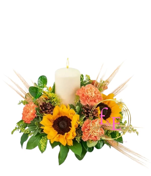 Centro de mesa: Calidez Navideña en Flor.