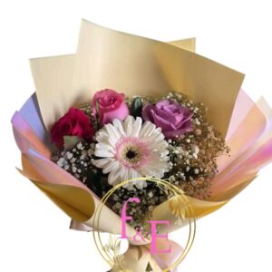 Ramo Arcoíris Romántico y Gerbera.