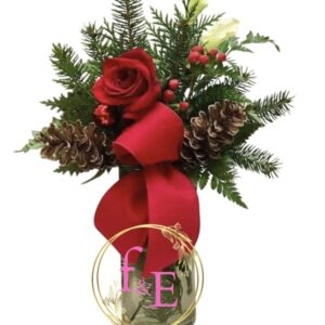 Arreglo en cilindro: Un Toque de Navidad.