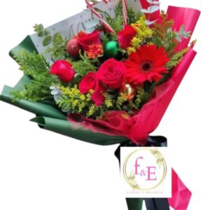 Ramo: Rojo y Brillo Navideño.