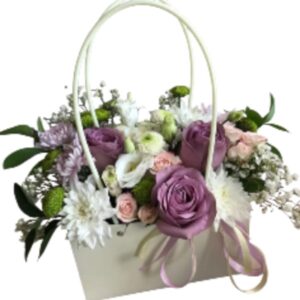 Cartera Floral Suaves Matices en Lila.