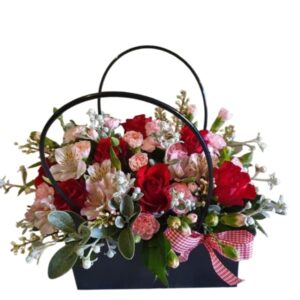 Cartera Floral de Rosas Rojas Pasión.