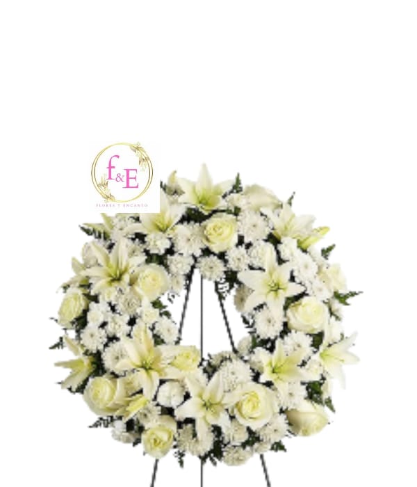 Corona Fúnebre Descanza en Paz.