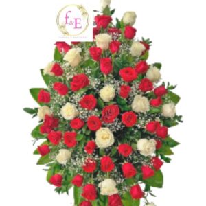 Óvalo de Rosas dos tonos,amor y Recuerdo.