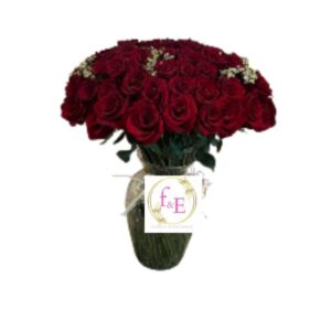 Florero Samaritano de 24 Rosas Rojas: Pasión y Elegancia.