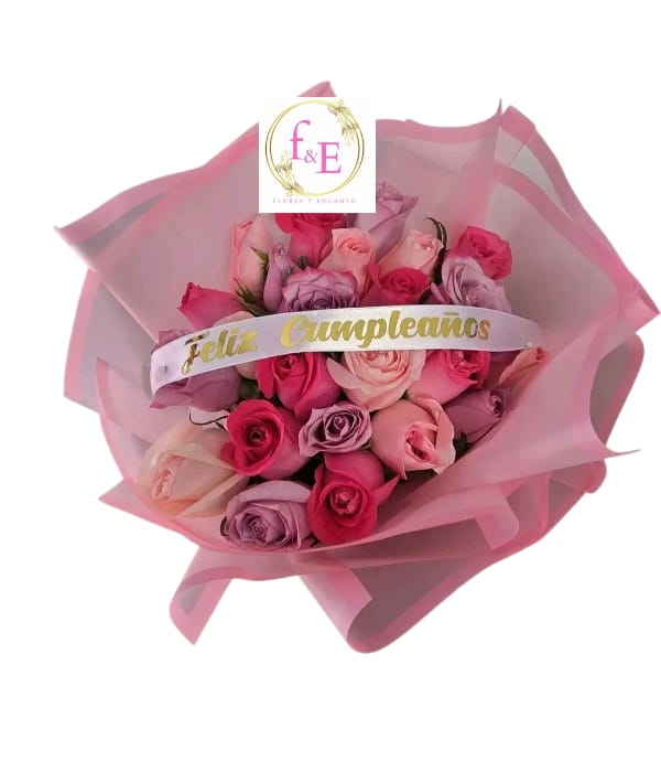 Ramo Amor en Degradé Rosado.