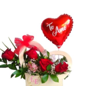 Cartera Floral Clásica Roja.