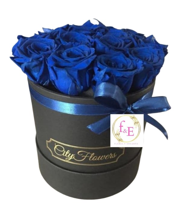 Box de Rosas Azules,Elegancia y Distinción