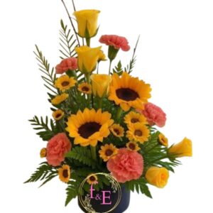 Arreglo Golden Box Floral.