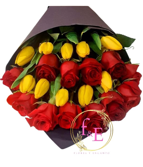 Ramo Exclusivo de Rosas y Tulipanes.