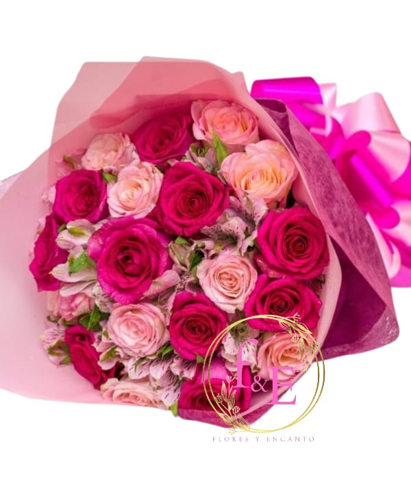 Ramo Jardín Rosa en tus Manos.