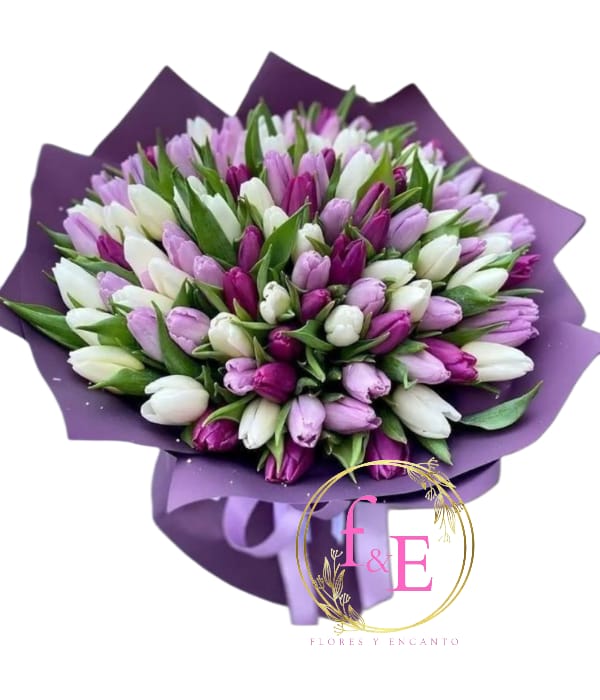 Ramo Explosión de 40 Tulipanes.