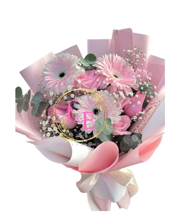 Ramo de Rosas y Gerberas de Ternura.