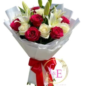 Ramo Tango de Rosas y Lilium.