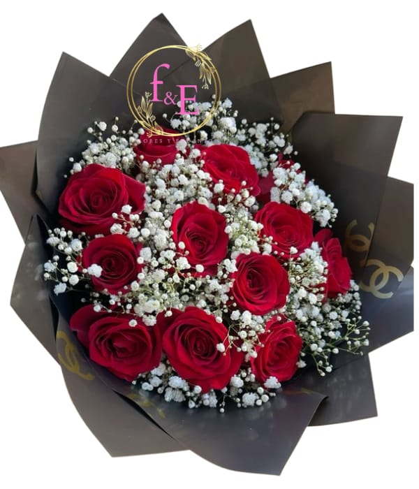 Ramo Amor Eterno en 12 Rosas.