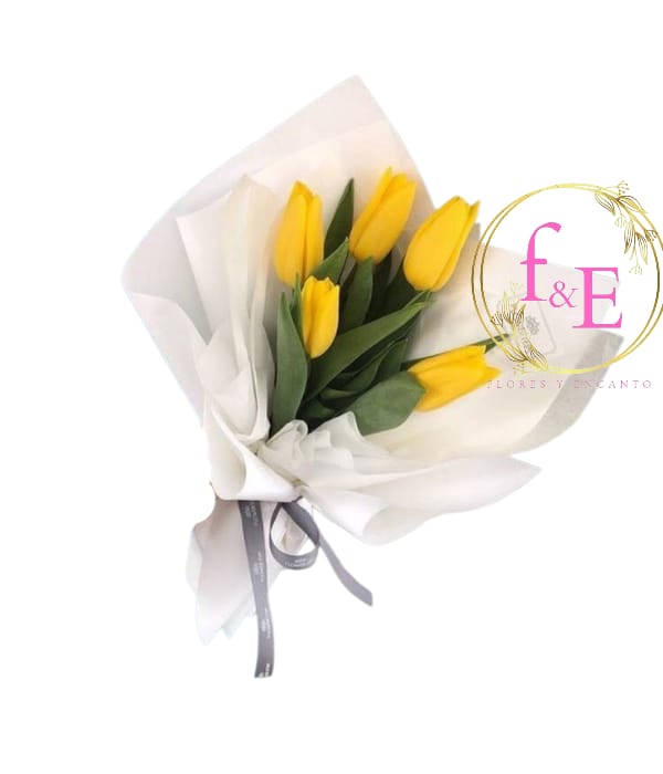 Ramo de Tulipanes Amarillos Premium.