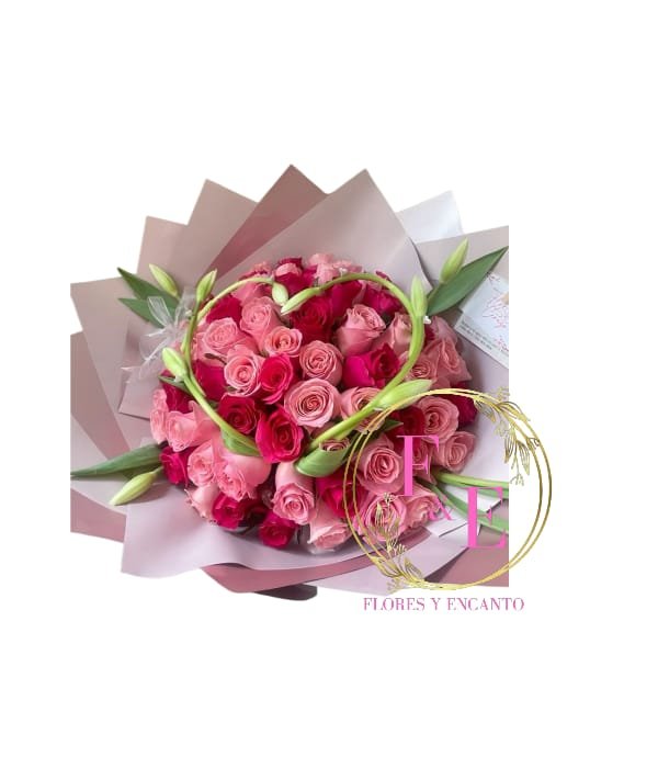 Ramo Exclusivo de 40 Rosas y 10 Tulipanes