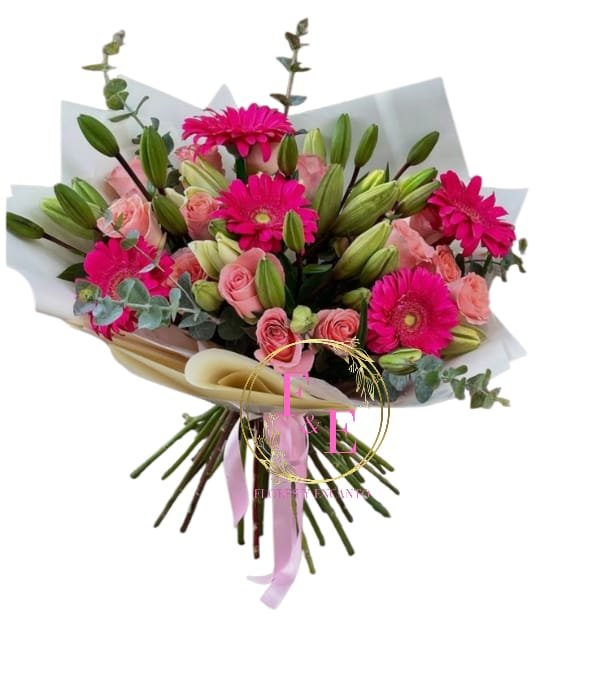 Ramo de Rosas, Lilium y Gerberas.