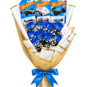 rosas y hot wheels